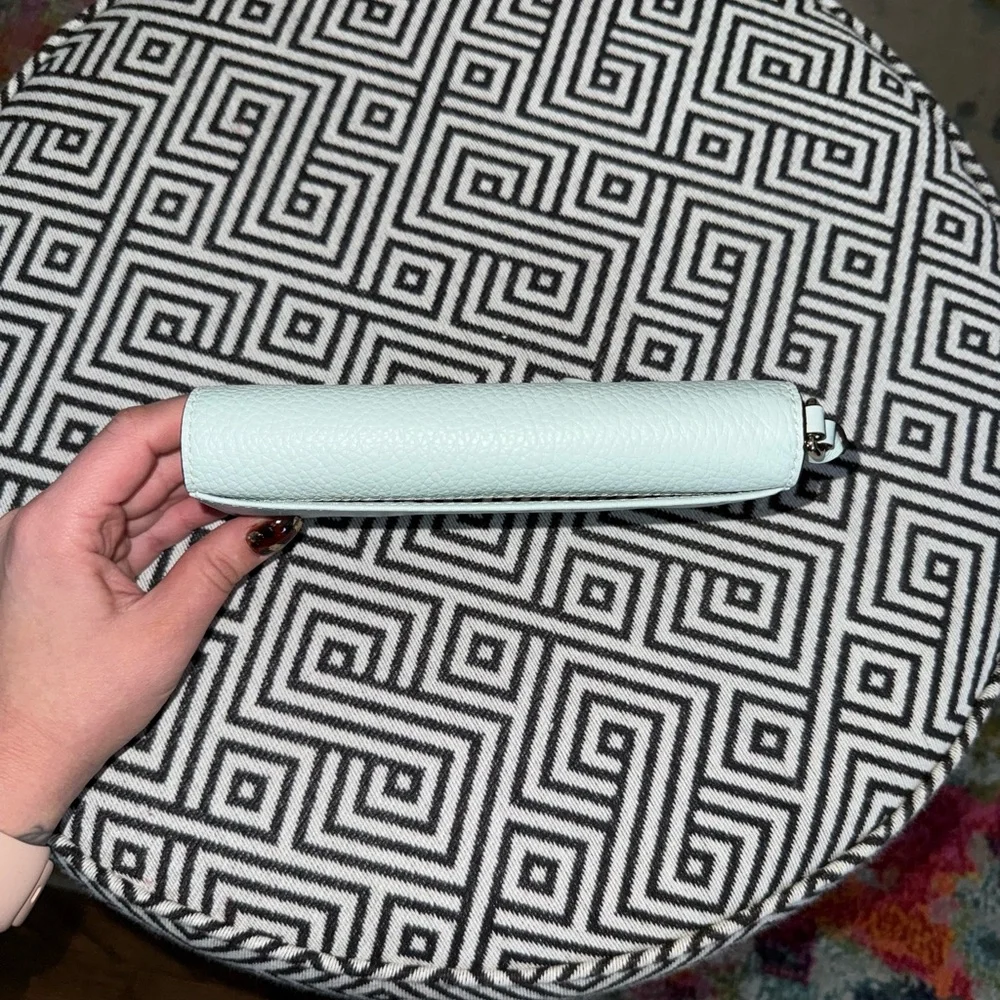 kate spade Mint Green Pebbled Leather Wristlet